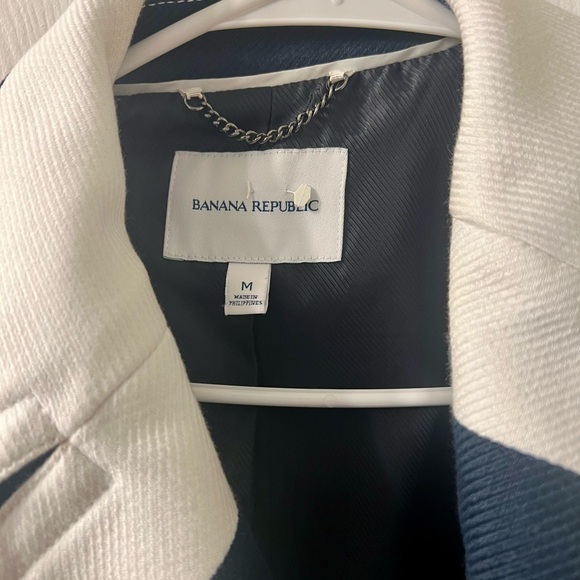 Banana Republic Navy and White Striped Jacket - Picture 4 of 4